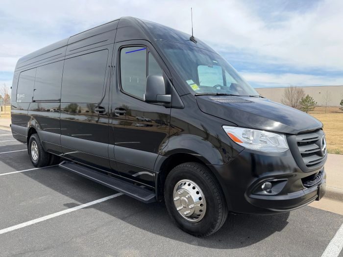 Black Mercedes Sprinter – Mead limo service